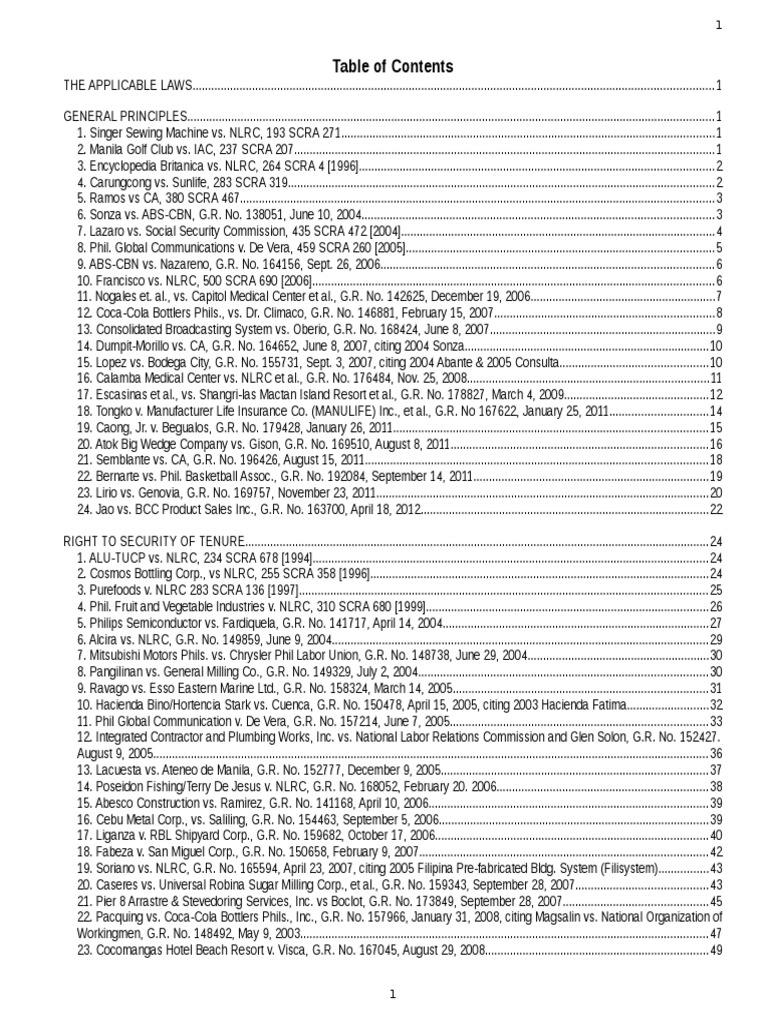 Labor Cases | PDF | Independent Contractor | Employment