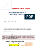 Modelos funcionales de costo e ingreso