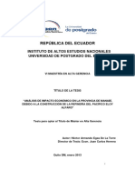 Análisis de Impacto Provincia de Manabí