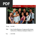 Exam: 310-090 Title: Sun Certified Business Component Developer For The Java 2 Platform, Enterprise Edition 1.3 Ver: 10-19-04