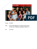 Exam: 310-090 Title: Sun Certified Business Component Developer For The Java 2 Platform, Enterprise Edition 1.3 Ver: 10-19-04