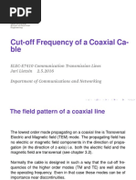 Cut-Off Frequency of A Coaxial Cable