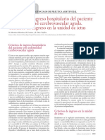 13.032 Criterios de Ingreso Hospitalario Del Paciente Con Enfermedad Cerebrovascular Aguda. Criterios de Ingreso en La Unidad de Ictus