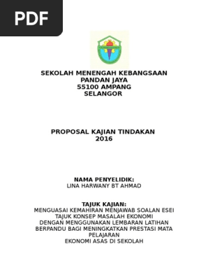 Kajian Tindakan Ekonomi Asas 2016 Pdf