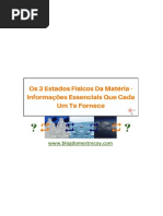 Os 3 Estados Físicos Da Matéria – Informações Essenciais Que Cada Um Te Fornece