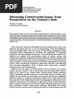 Discussing Controversial Issues in the Classroom