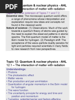 Topic 12.1 - The Interaction of Matter With Radiation - AHL