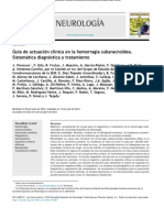 Neurología: Guía de Actuación Clínica en La Hemorragia Subaracnoidea. Sistemática Diagnóstica y Tratamiento