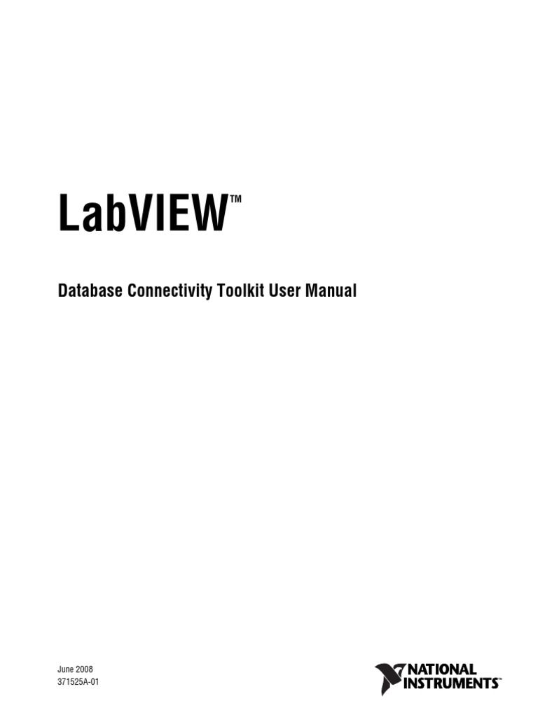 Database Connectivity Toolkit _ LabVIEW Database Connectivity Toolkit ...