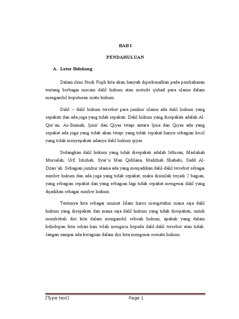 Contoh Mazhab Shahabi Dalam Kehidupan Sehari Hari