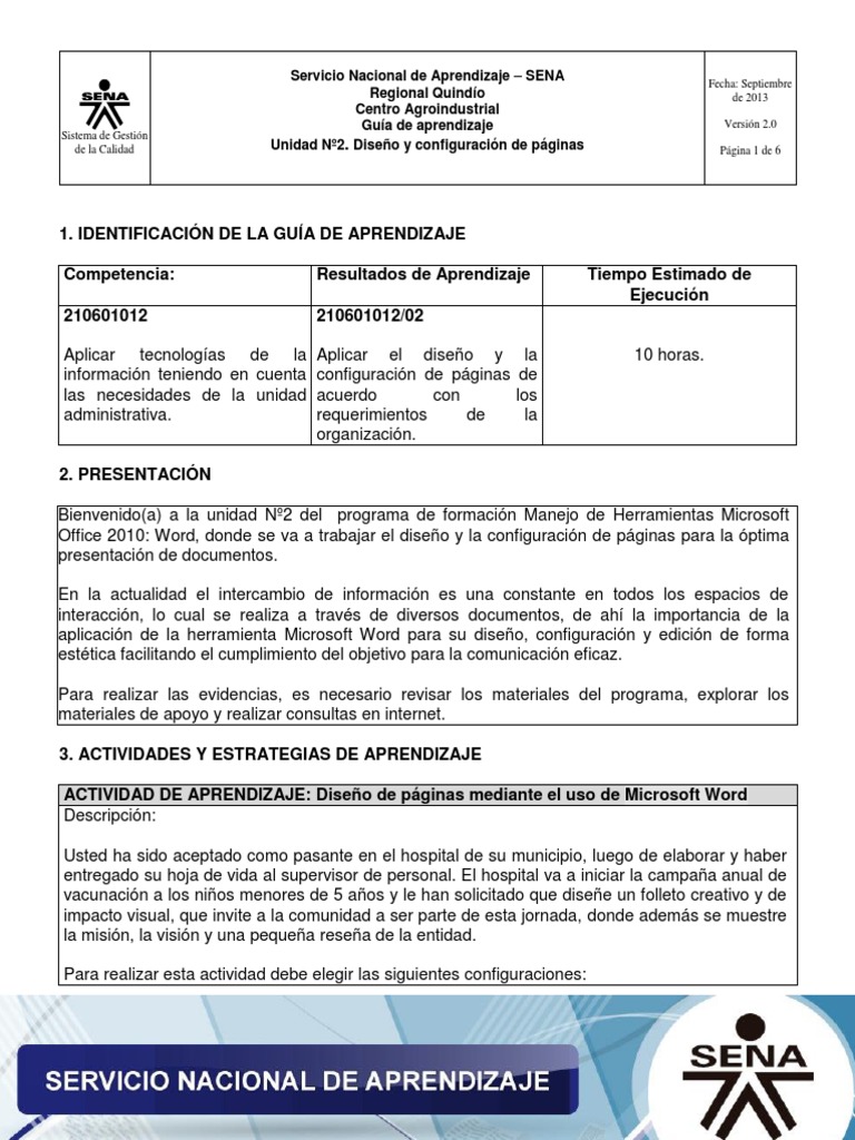 Guia de Aprendizaje Semana2 Word | PDF | Microsoft | Microsoft Word