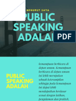 Menurut Saya Public Speaking Adalah