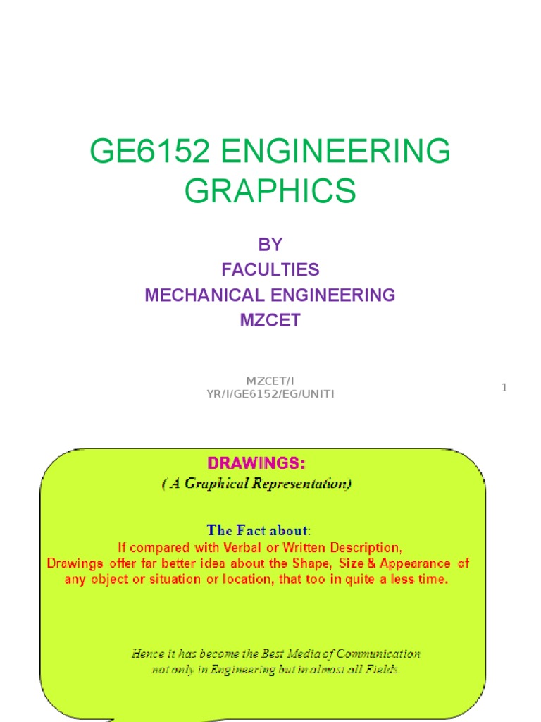 Engineering Graphics Unit I | PDF | Technical Drawing | Circle