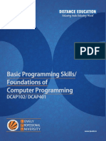 Dcap102 Basic Programming Skills Dcap401 Foundations of Computer Programming