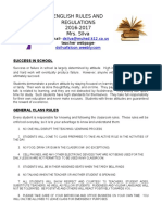 English Rules and Regulations 2016-2017 Mrs. Silva: E-Mail-Teacher Webpage