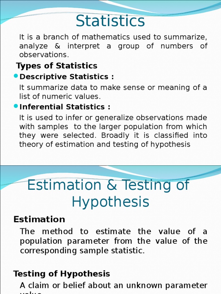 t test.ppt Statistical Hypothesis Testing Statistical Significance