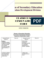 Bse Class Observation Guide