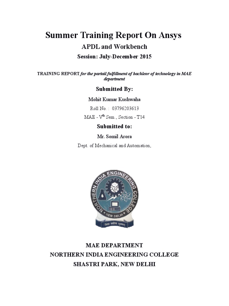 Ansys Project Report Pdf Finite Element Method Computer Aided Design