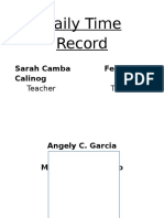Daily Time Record: Sarah Camba Feby Calinog