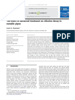 The Effect of Advanced Treatment on Chlorine Decay in Metallic Pipes