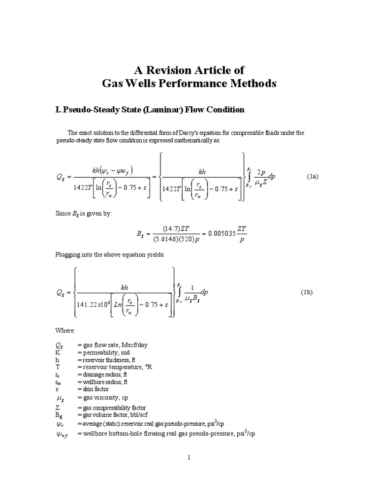 Gas Well Performance Analysis Methods | PDF