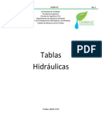 Tablas Hidráulicas para Mecánica de Fluidos