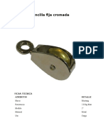 Roldana Sencilla Fija Cromada 2 Ficha Tecnica