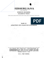 Husserl Passiven Synthesis Texto Original