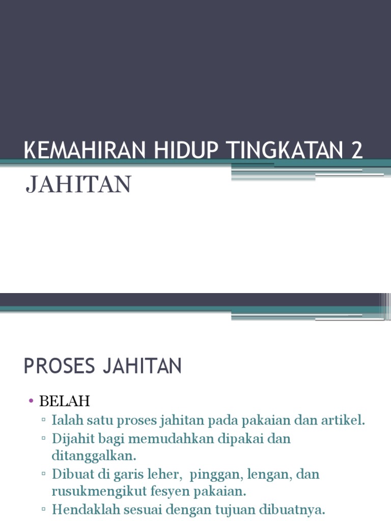 Documents Tips Kemahiran Hidup Tingkatan 2jahitan Pdf