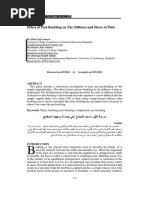 Effect of Post-Buckling On The Stiffness and Stress of Plate - Hani Aziz Ameen