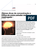 Ótimas Dicas de Concentração e Rotina de Como Estudar Melhor Na Madrugada