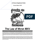 The Law of Ithron MXV: Fools & Heroes Supplement Guide