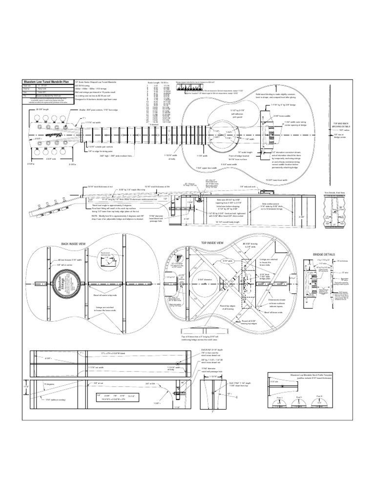 Low Tuned Mandolin Specifications Guide | PDF | Chordophones | String ...