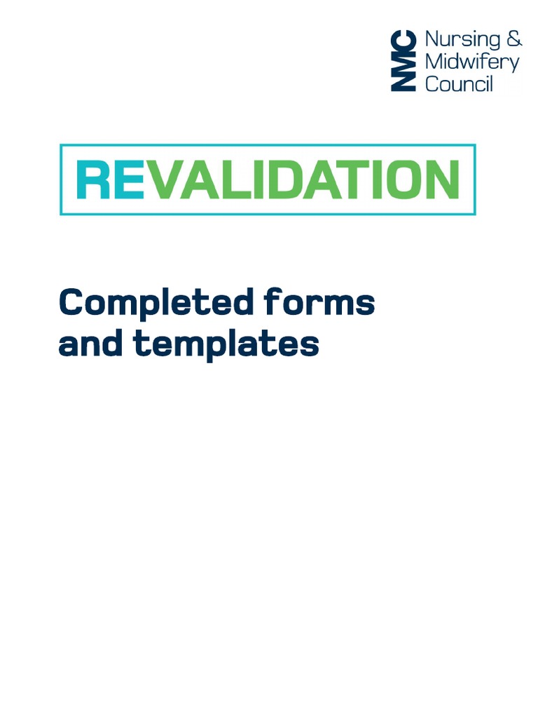 Completed Revalidation Forms and Templates | PDF | Midwife | Nursing