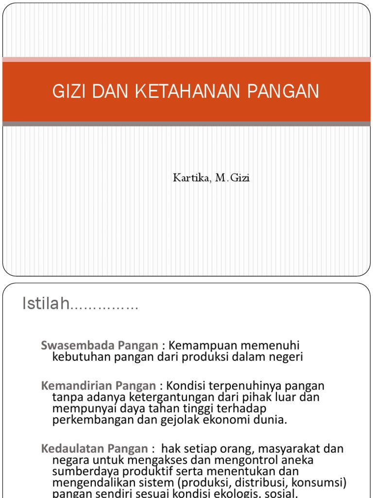 Gizi Dan Ketahanan Pangan | PDF | Ilmu Sosial | Teknologi & Rekayasa