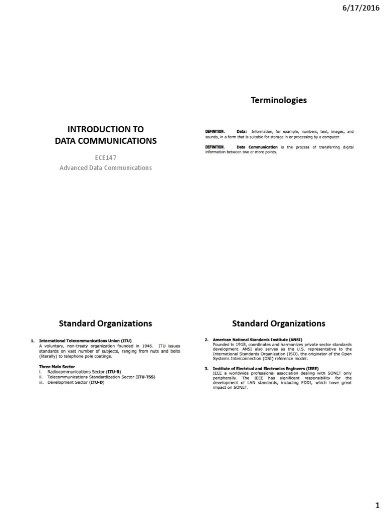 Introduction to Data Communications | PDF