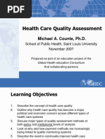 Health Care Quality Assessment: Michael A. Counte, PH.D