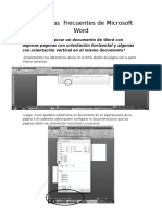 Problemas Frecuentes de Microsoft Word