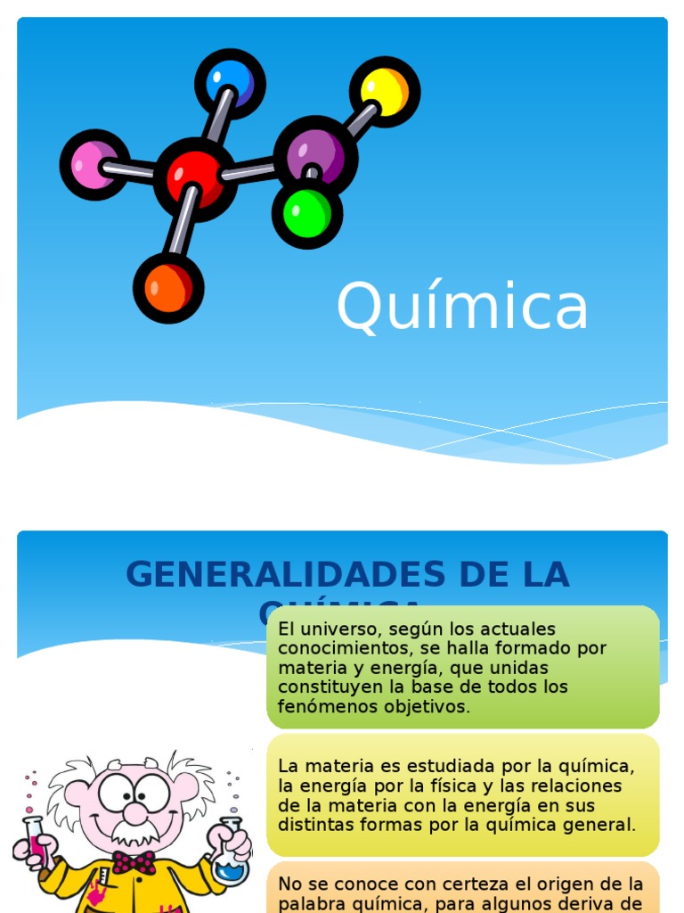1. Generalidades de La Química Química Science
