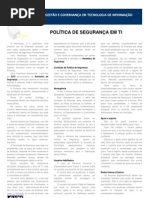 Politica de Segurança em Tecnologia de Informação