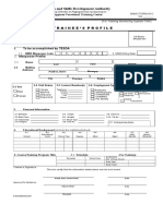 Trainee's Profile Form (NMIS)