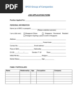 SPCO Group of Companies: Job Application Form