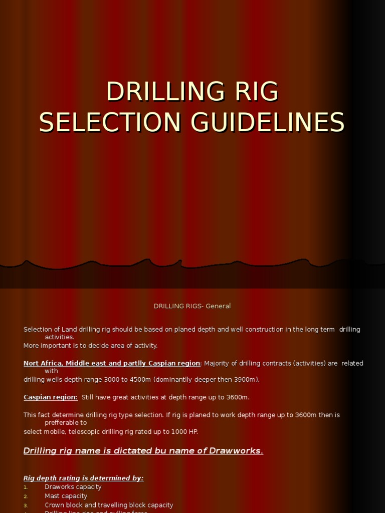 Drilling Rig General | PDF | Drilling Rig | Instrumentation