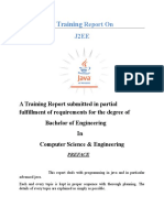 Java J2EE Training Report