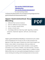 Upper Gastrointestinal Bleeding Case Study