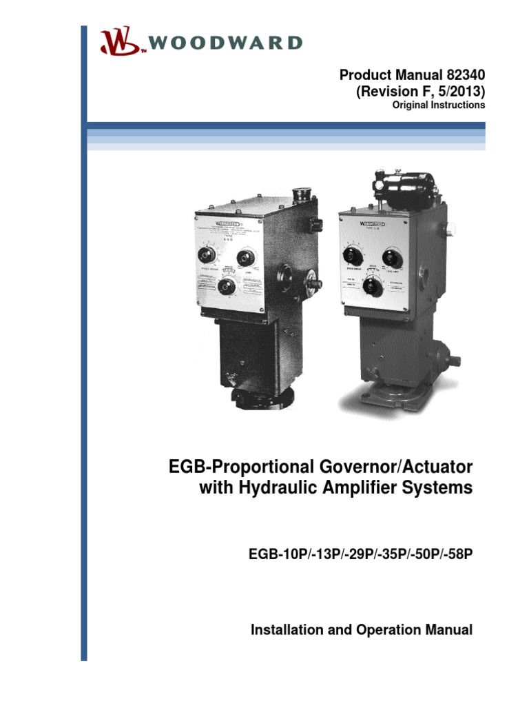 EGB-Proportional Governor/Actuator With Hydraulic Amplifier Systems ...