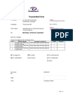 Transmittal Form: Material Approval Request