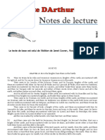 "Le Morte DArthur": Notes de Lecture Volet 147