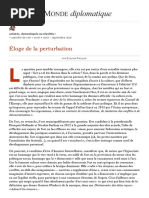 Éloge de la perturbation , par Evelyne Pieiller (Le Monde diplomatique, août 2016)