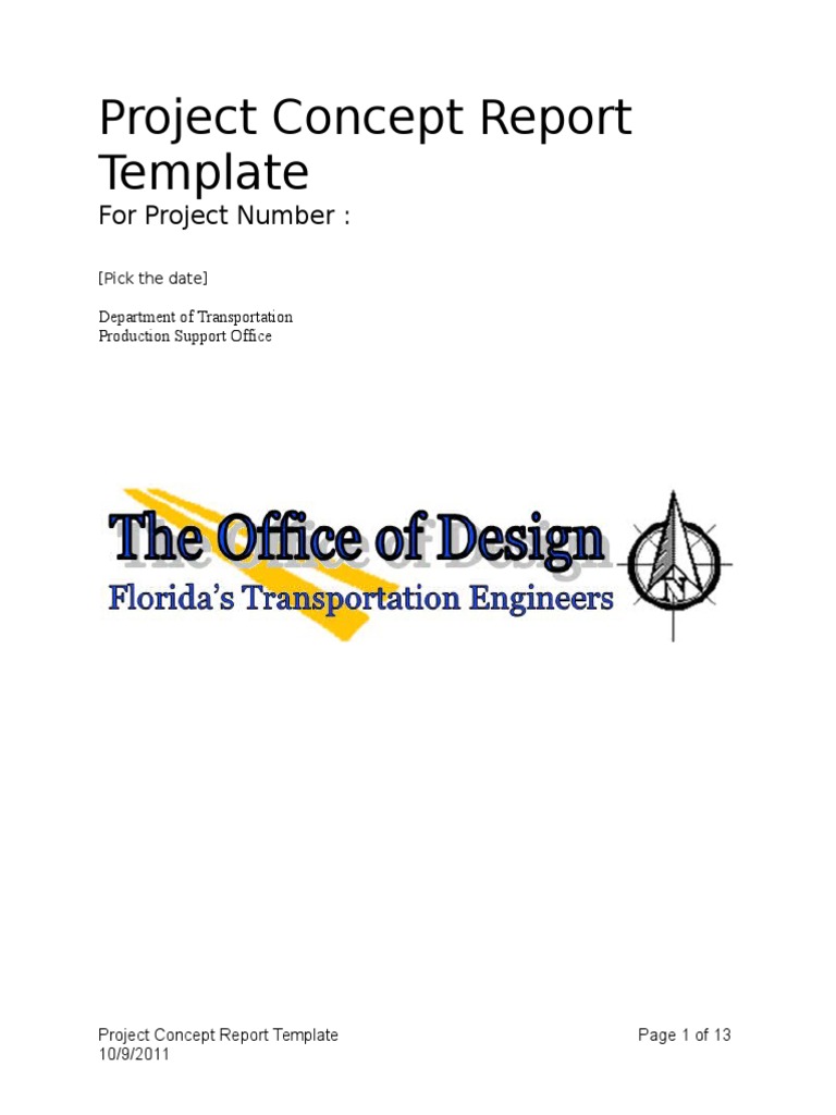 CopiedeProjectConceptReport Template | PDF | Traffic | Lane